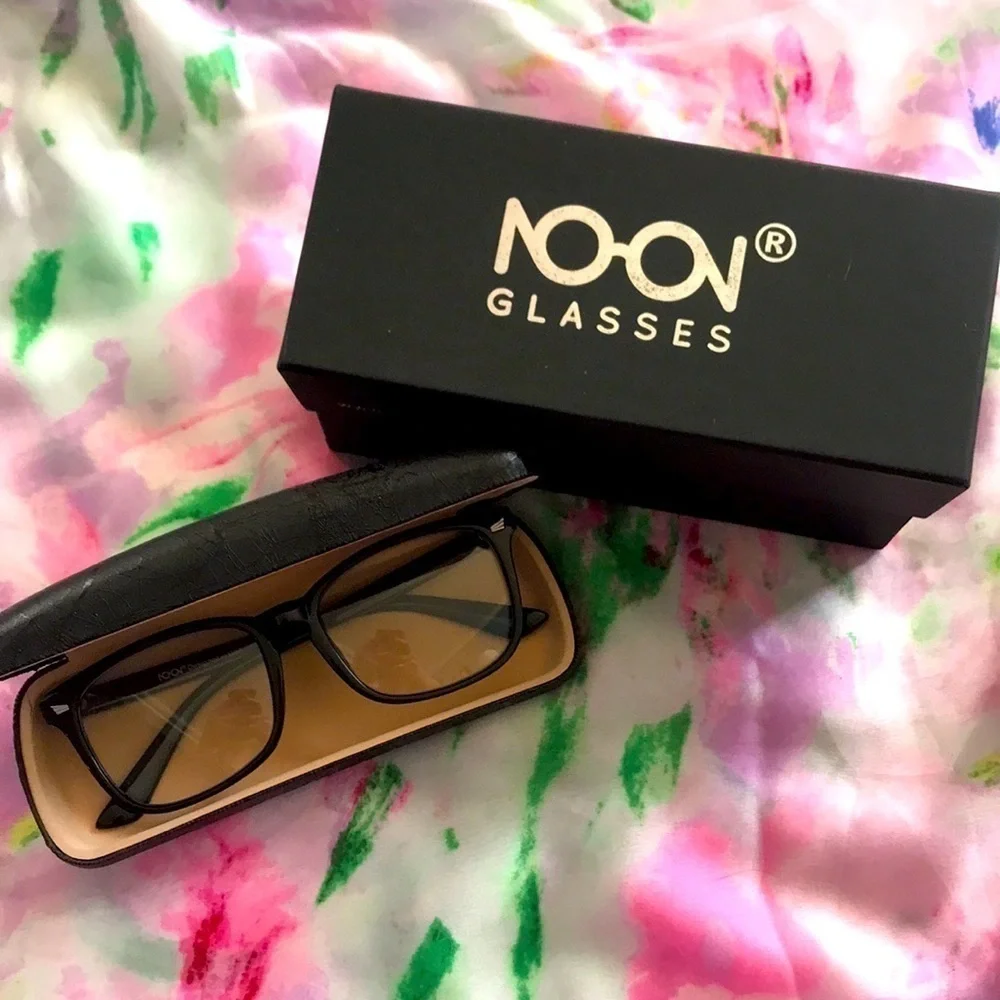 Brand New Blue Light Blocking Glasses Computer Gaming Square Frame w/ Case